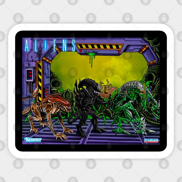 Aliens Kenner Retro figures Sticker by Ale_jediknigth